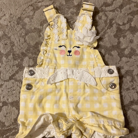 Bunny overalls 0-3 baby - Picture 1 of 2